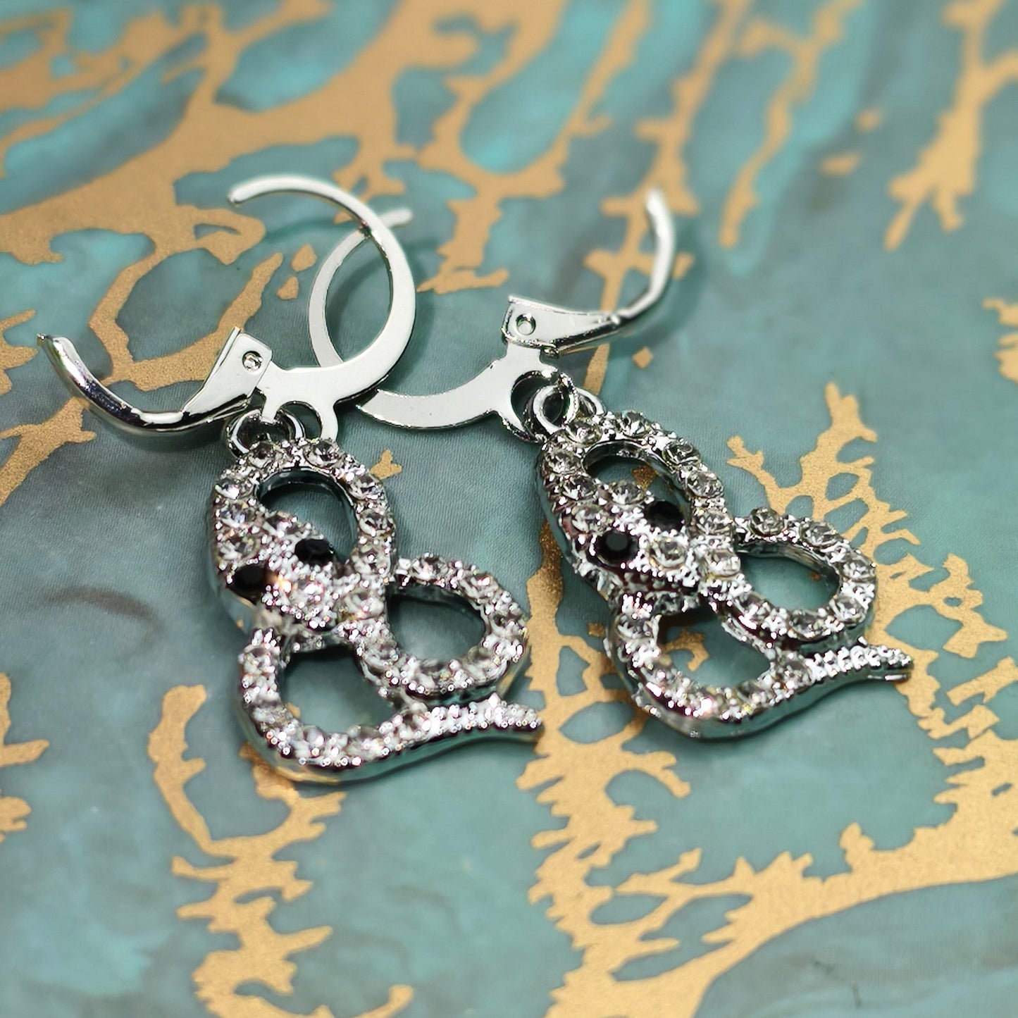 Infinity Snake Sparkle Earrings