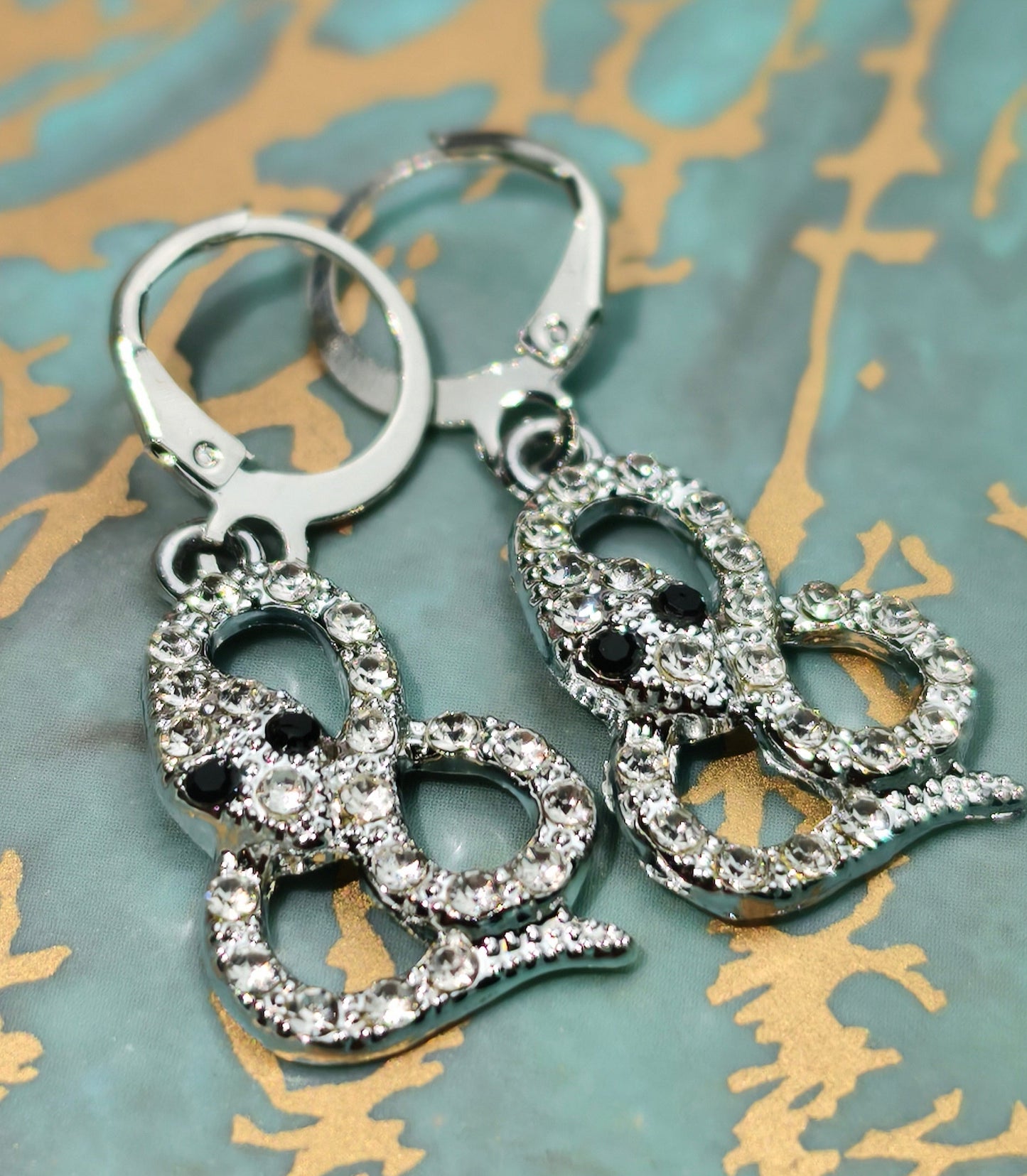 Infinity Snake Sparkle Earrings
