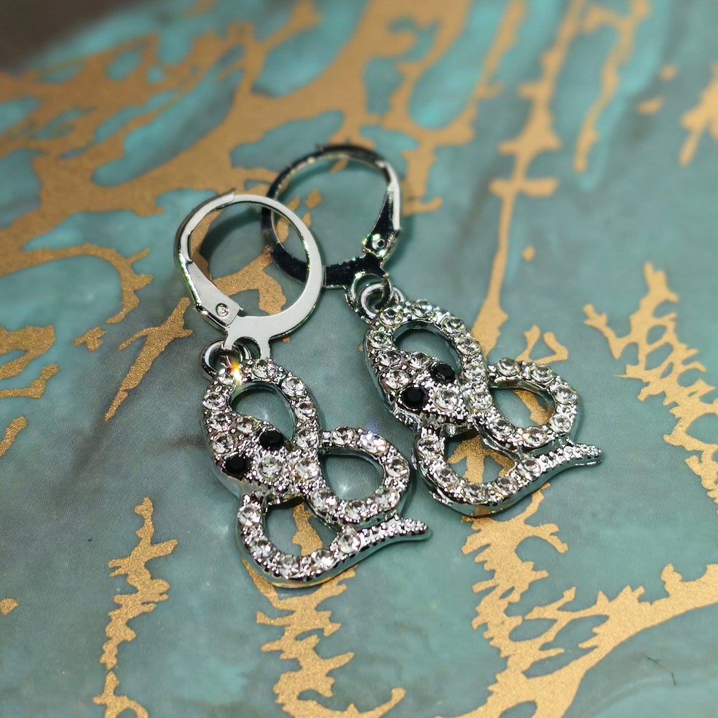 Infinity Snake Sparkle Earrings